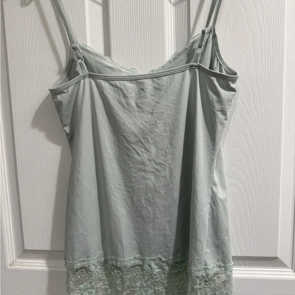 Studio Y Green Lace Chemise Tank Top Y2K 90s Bella Swan Vampire Diaries